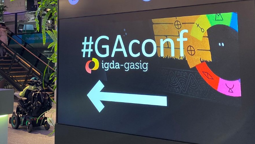 GAconf logo at the conferance entrance.